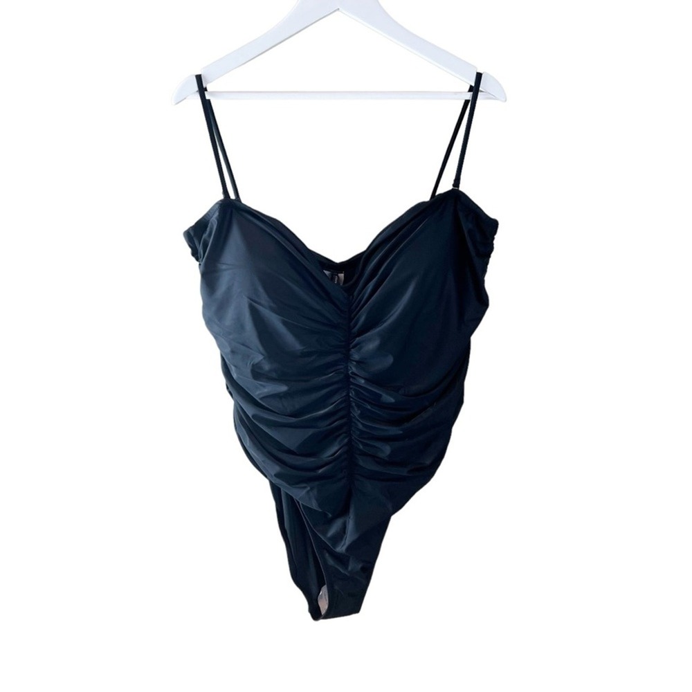 J. Crew‎ Ruched sweetheart one-piece Black Sz 22 NEW